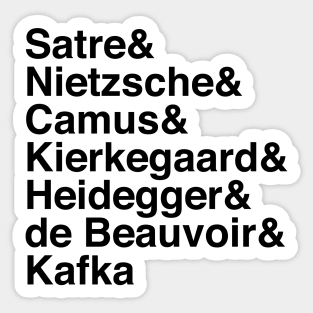 Helvetica Existentialists Sticker